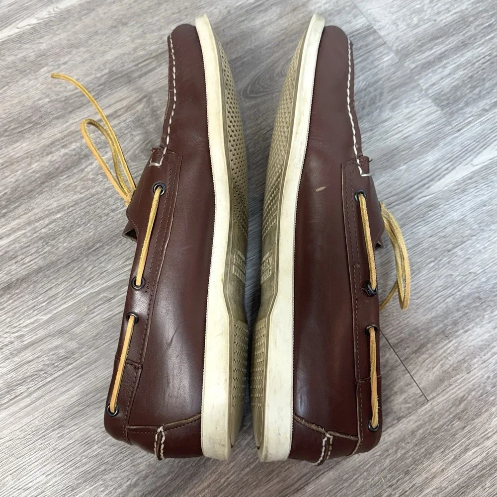 Sebago Docksides Boat Shoes Mens Size 15 M Waxed Brown Leather Preppy Nautical
